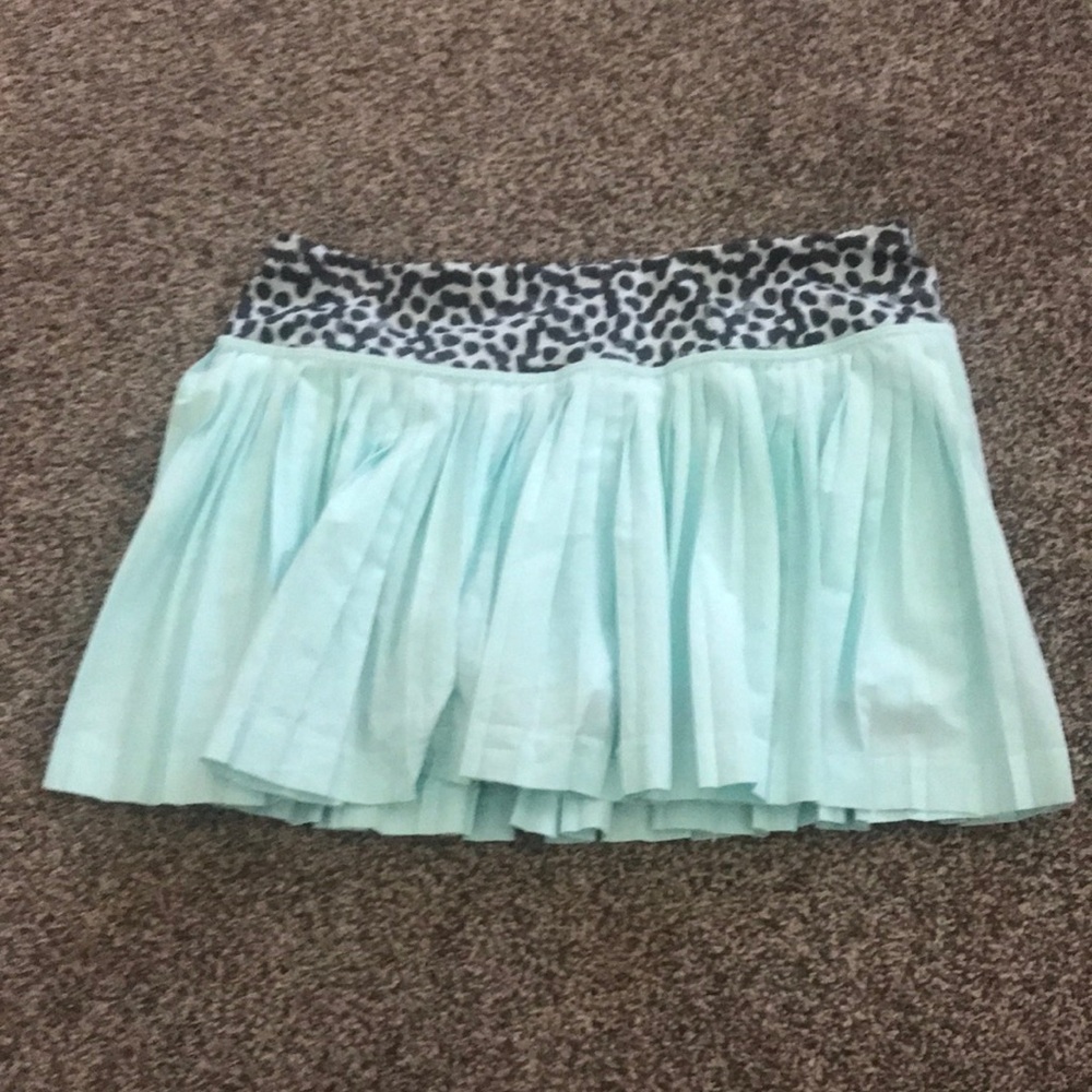 Leopard Print Waist Mint Skirt